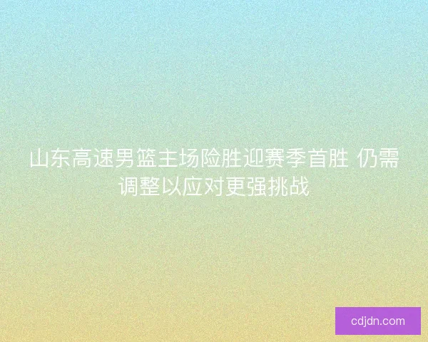 山东高速男篮主场险胜迎赛季首胜 仍需调整以应对更强挑战